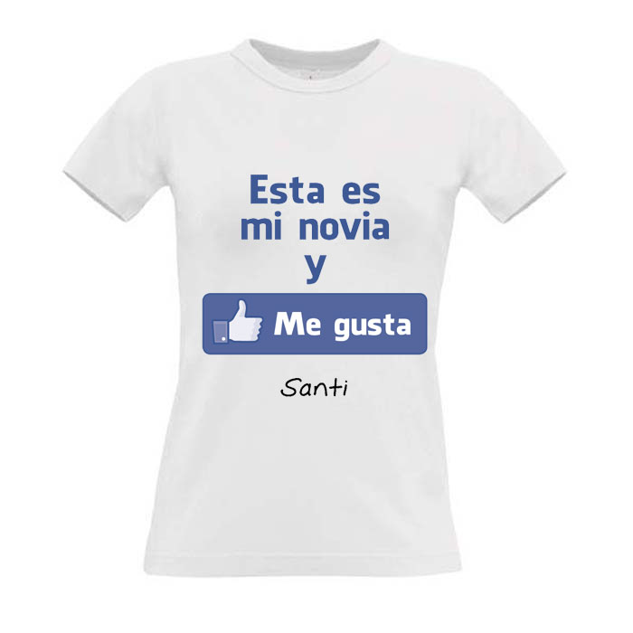 Camiseta Me Gusta Mi Novia Personalizada 