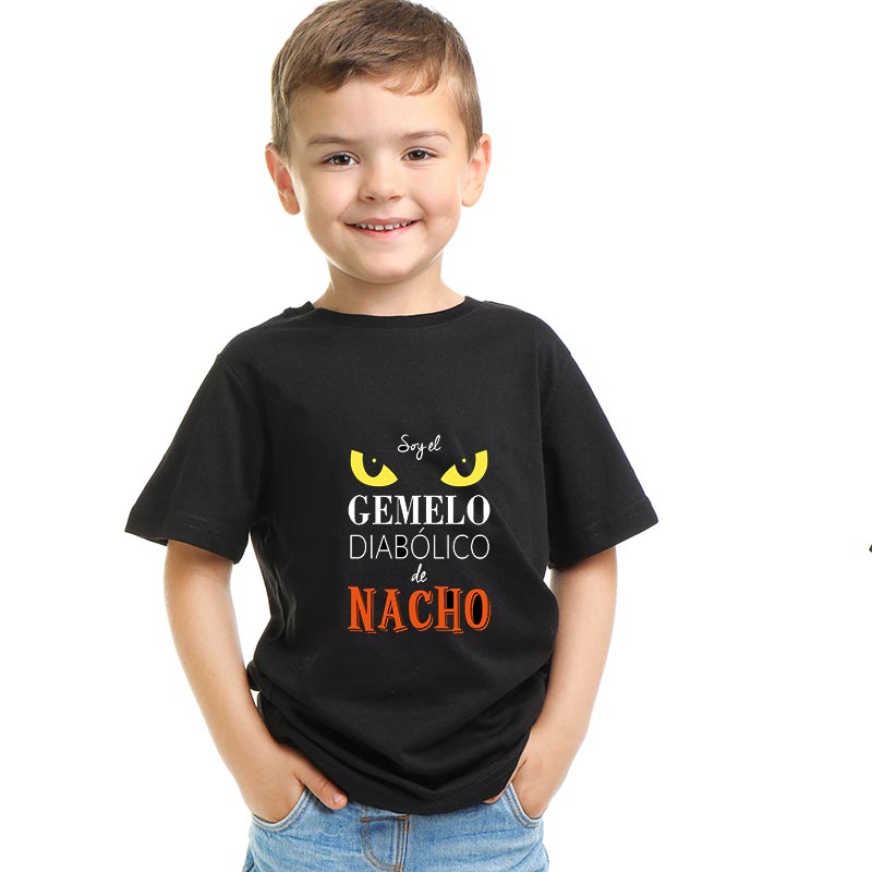 Regalos personalizados: Regalos con nombre: Body o camiseta personalizada 'Gemelo diabólico'