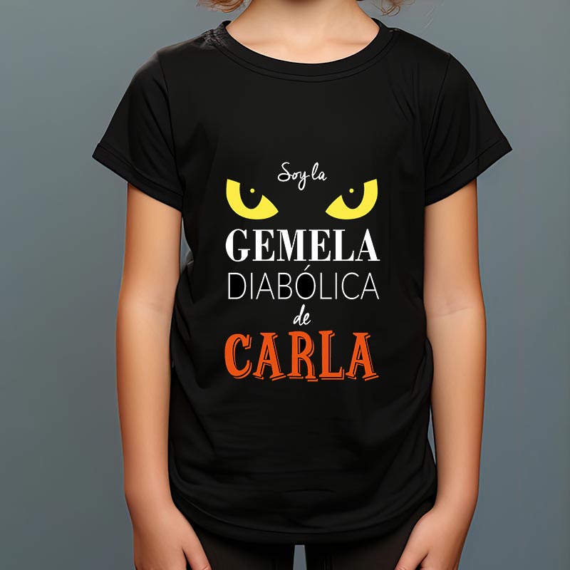 Regalos personalizados: Regalos con nombre: Body o camiseta personalizada 'Gemelo diabólico'