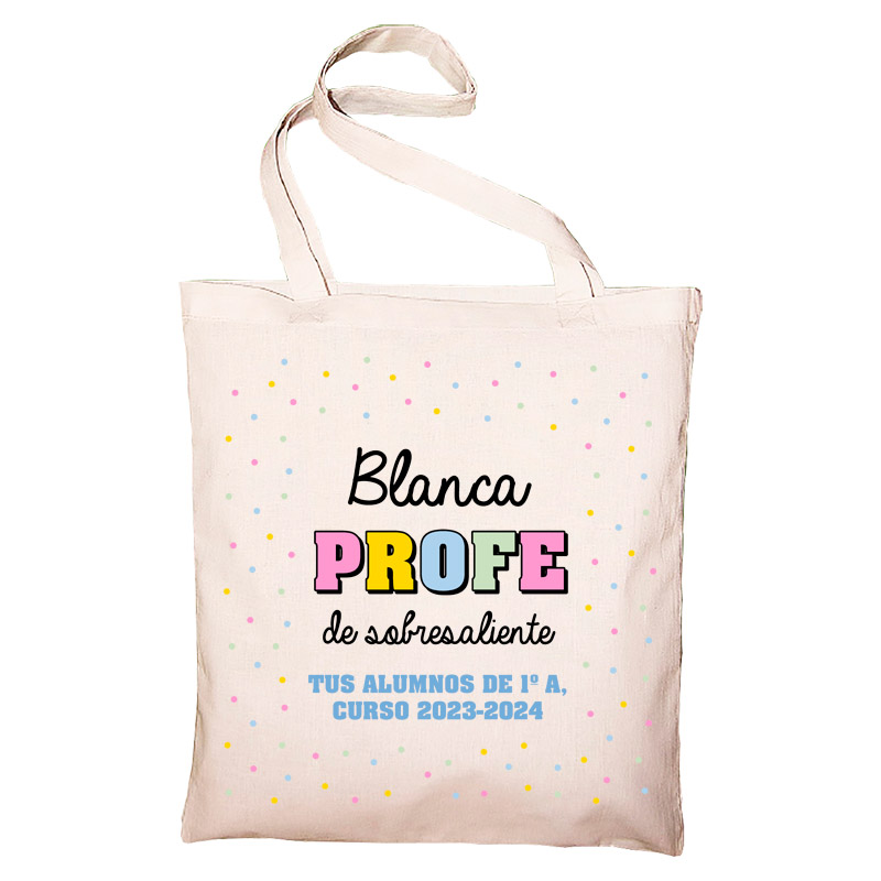 Regalos personalizados: Bolsas personalizadas: Bolsa tote BIO personalizada 'De Sobresaliente'