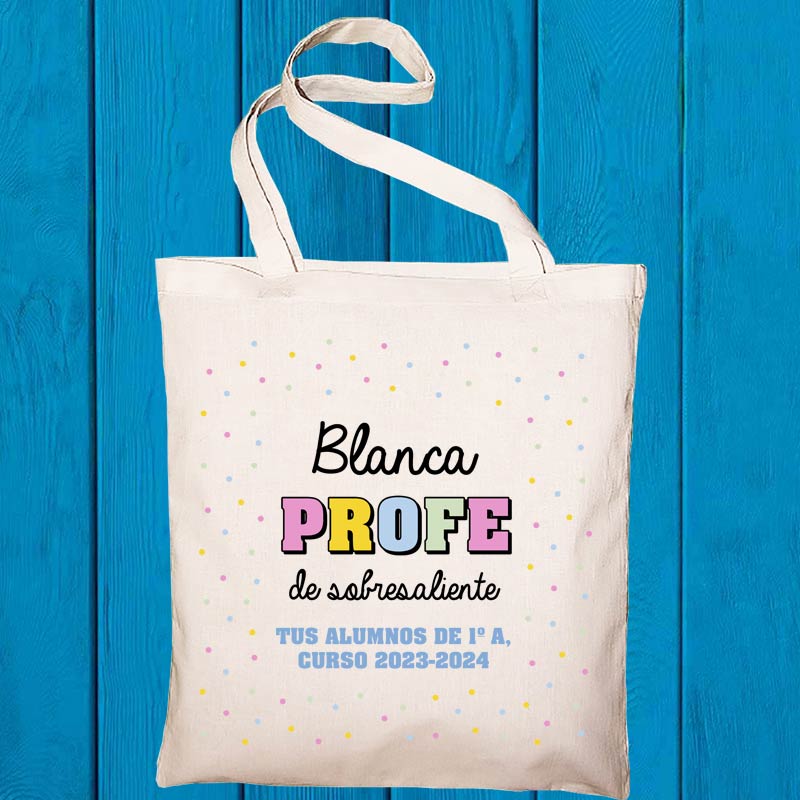 Regalos personalizados: Bolsas personalizadas: Bolsa tote BIO personalizada 'De Sobresaliente'