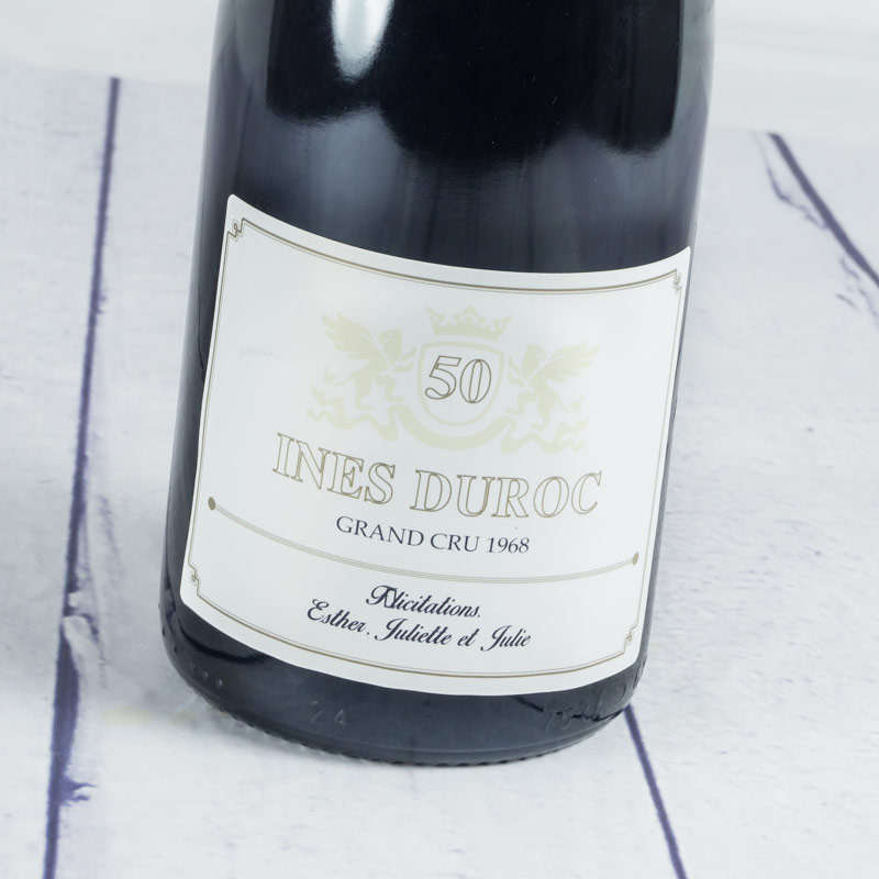 Bouteille De Vin Pour Le 50e Anniversaire