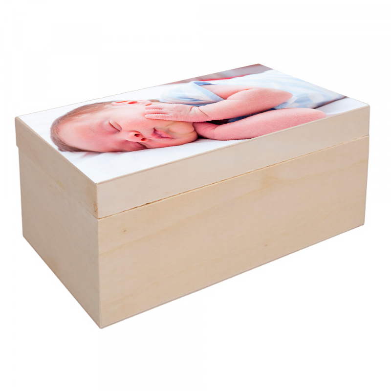 Regalos personalizados: Regalos con nombre: Caja de madera con tapa personalizada con foto