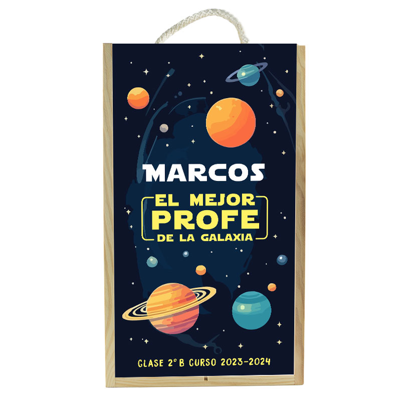 Regalos personalizados: Regalos con nombre: Caja madera personalizada 'Mejor Profe'