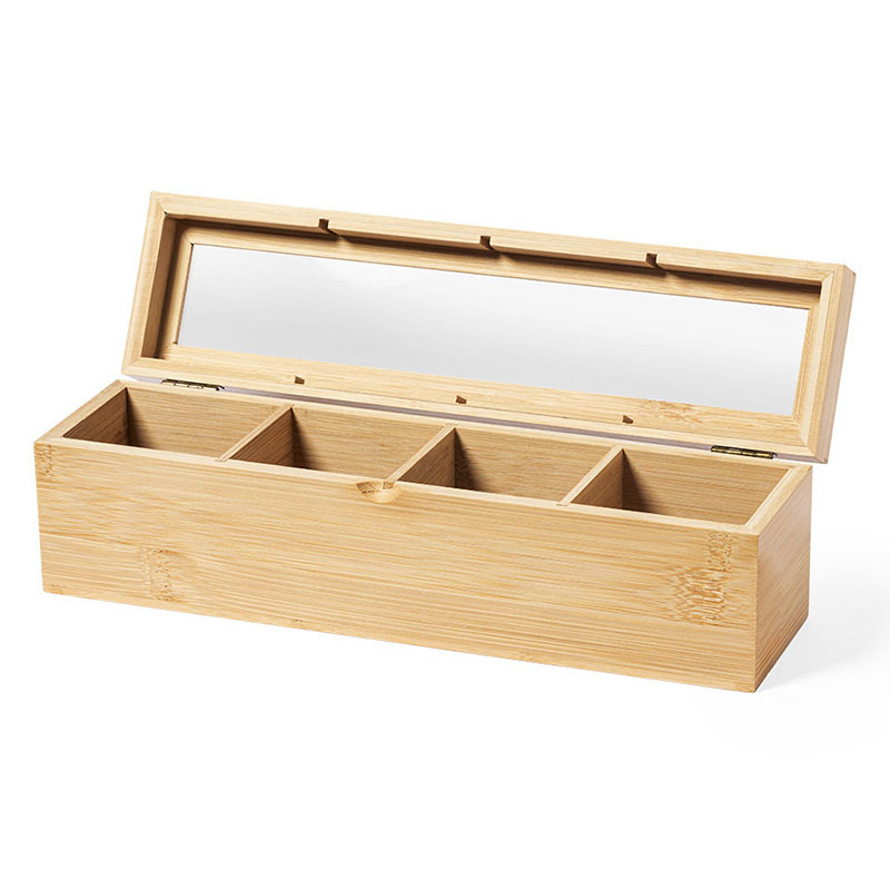 Regalos personalizados: Madera personalizada: Caja para Té e Infusiones de Bambú