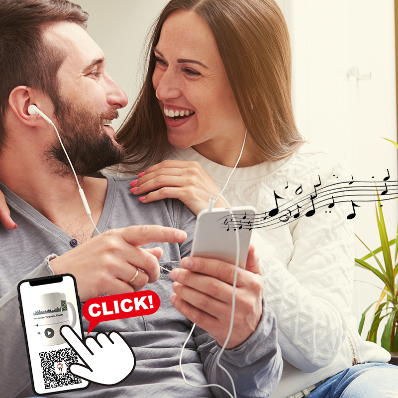 Regalos personalizados: Tazas personalizadas: Canción personalizada en una lámpara led