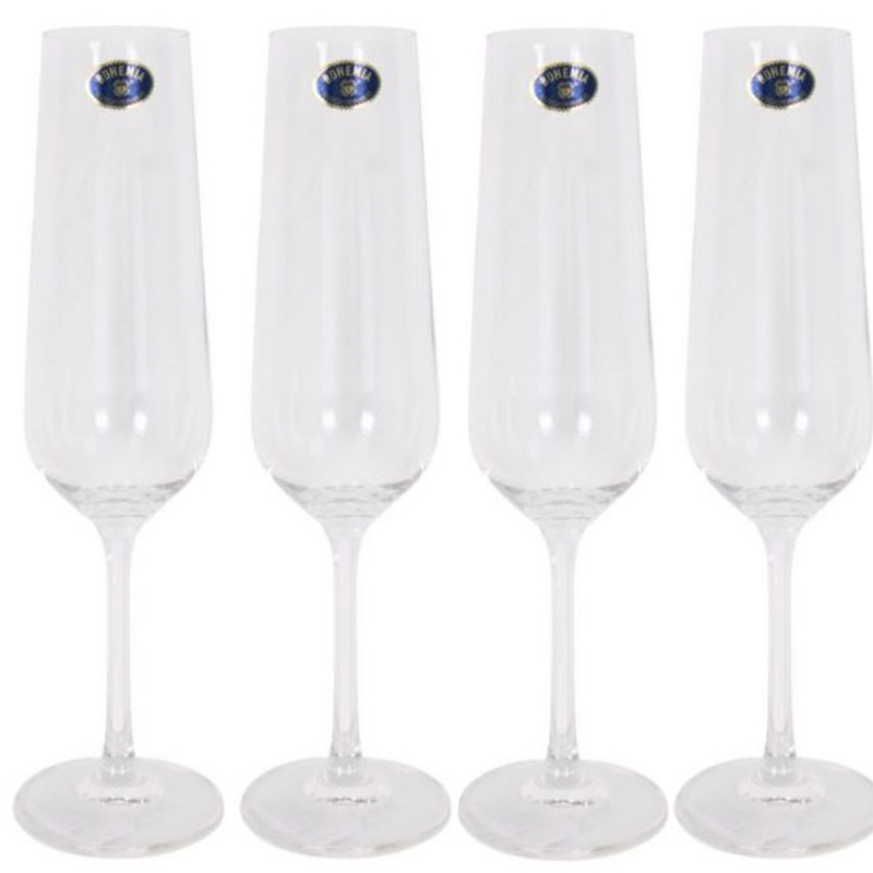 Regalos personalizados: Bebidas personalizadas: Copa de champagne de cristal de Bohemia