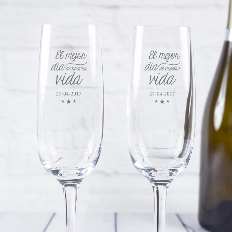 Copas de Vino personalizadas para novios - Regalo de bodas