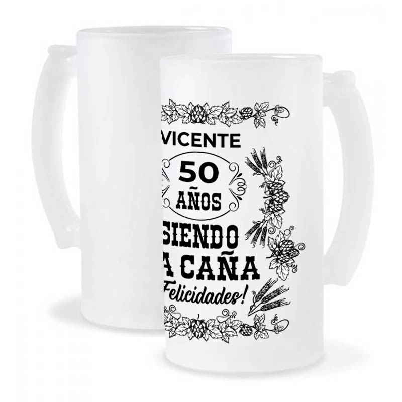 Regalos personalizados: Regalos con nombre: Jarra de cerveza personalizada 'Es la caña'