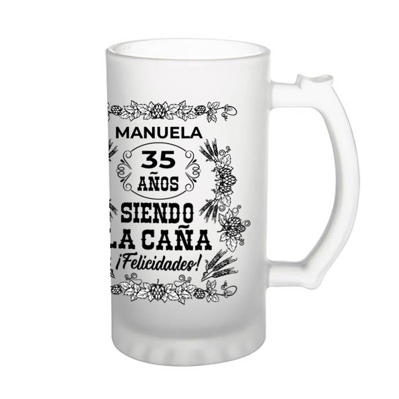 Regalos personalizados: Regalos con nombre: Jarra de cerveza personalizada 'Es la caña'