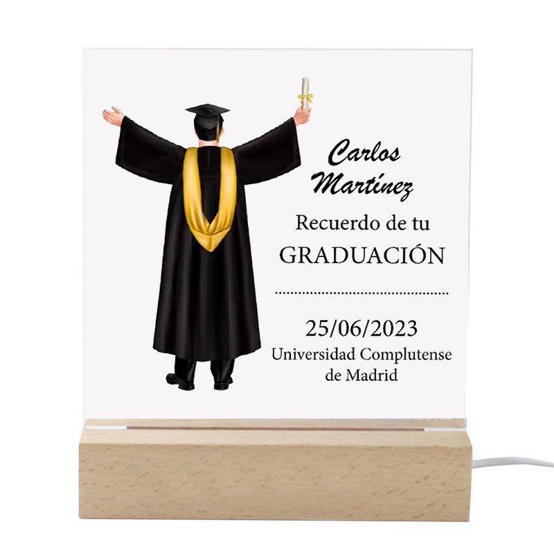 Regalos personalizados: Lámparas personalizadas: Lámpara led Graduación