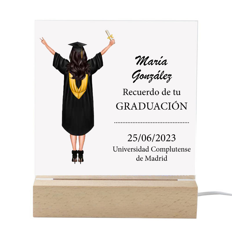 Regalos personalizados: Lámparas personalizadas: Lámpara led Graduación