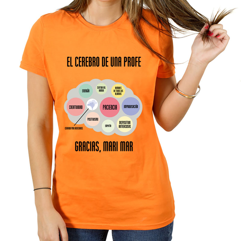 Chorrito Cervecería Hassy Camiseta para profesoras El cerebro de una profe