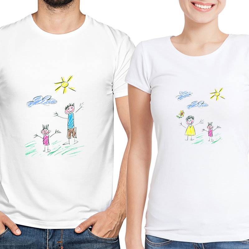 charla verbo loseta Camiseta personalizada con el dibujo de tu hijo