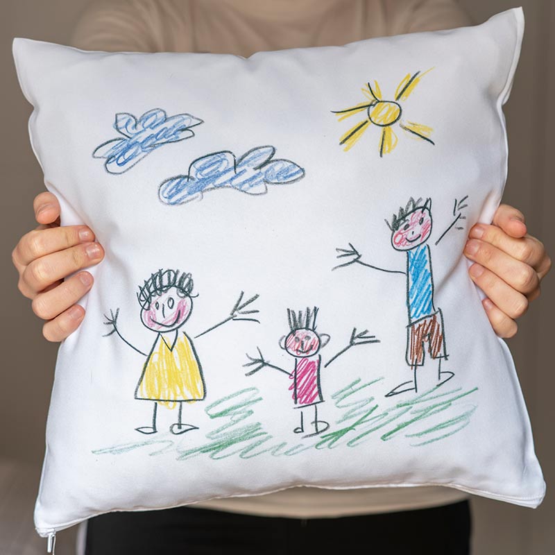 Almohada de arte para niños, almohada de dibujo para niños, regalo